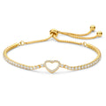 Armband mit Herz 68 Zirkonia Silber 925/000 vergoldet