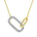 Collier mit 2 Anhängern Zirkonia Silber 925/000 vergoldet