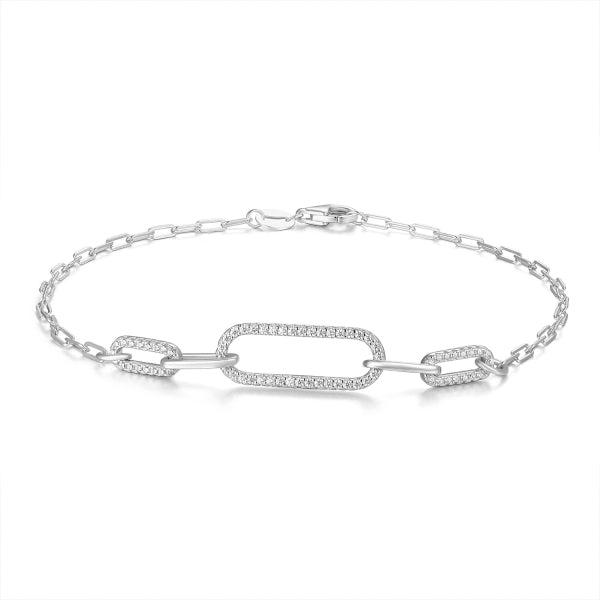 Armband 5 Elemente Zirkonia Silber 925/000 rhodiniert