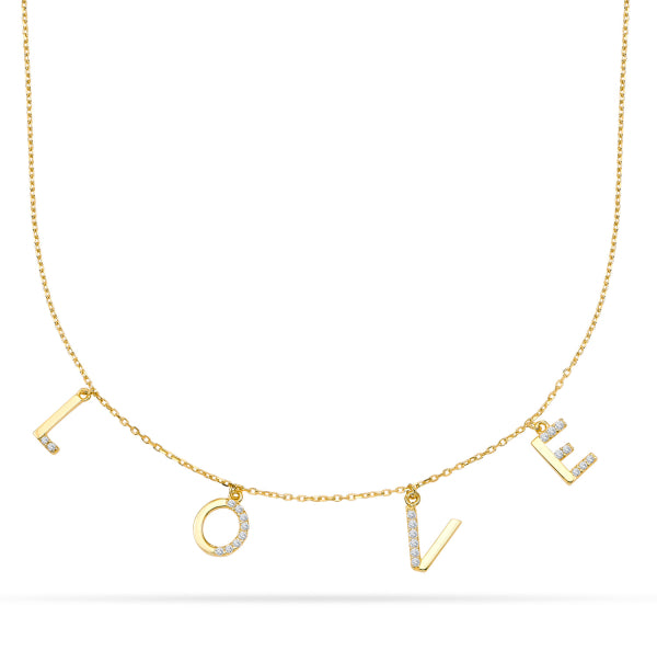 Collier LOVE 24 Zirkonia Gold 333/000