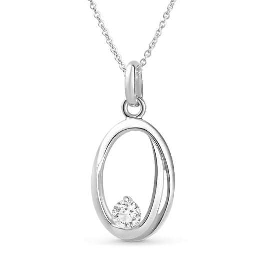 Anhänger mit Zirkonia Silber 925/000 rhodiniert