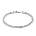 Popcornarmband diamantiert 3mm breit Silber 925/000