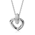 Collier mit Anhänger Herz & Zirkonia Silber 925/000 rhodiniert