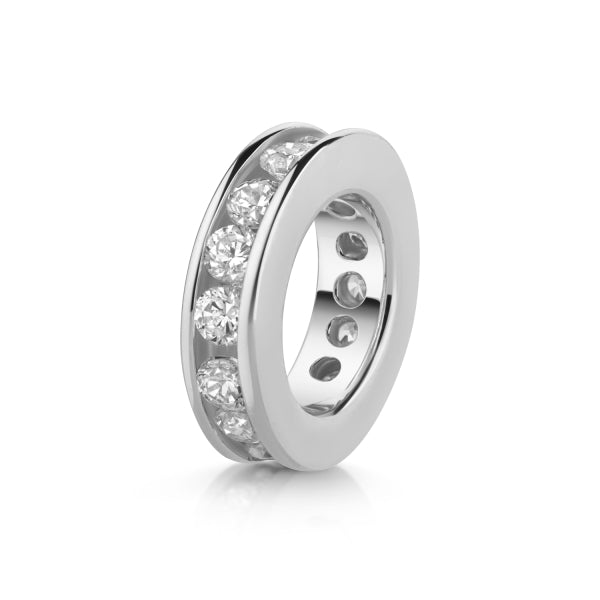 Charm Divider 14 Zirkonia Ø 8,5mm Silber 925/000