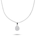 Collier Tropfen 26 Zirkonia 925/000 rhodiniert