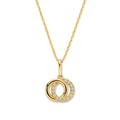 Collier mit Anhänger Circles 14 Zirkonia Gold 585/000