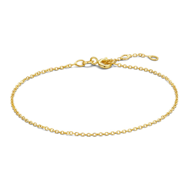 Erbsarmband 1,4 mm breit 18 cm Gold 585/000