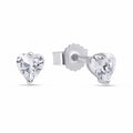 Ohrstecker Herz Zirkonia Silber 925/000 rhodiniert